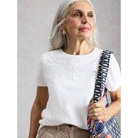 White Stuff Abbie Embroidered T-Shirt - White