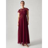 Monsoon Monica Lace Maxi Dress - Red