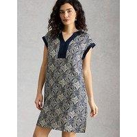 White Stuff Jilly Linen Dress - Blue