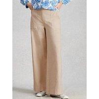 White Stuff Twister Wide Leg Chino Trouser - Beige