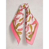 White Stuff Ellie Square Printed Scarf - Beige