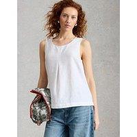 White Stuff Paradise Linen Vest - White