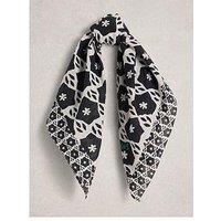 White Stuff Ellie Square Printed Scarf