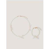 Monsoon Girls Bridesmaid Pom Pearl Aliceband - Pink