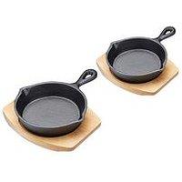 Artesa Artes&Agrave; Cast Iron Mini Frying Pan, 20X15X2Cm, Gift Boxed, Set Of 2