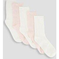 The Very Collection 5 Pack Pointelle Ankle Socks - Pink