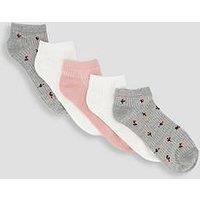 The Very Collection 5 Pack Printed Floral Trainer Liner Socks