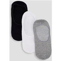 The Very Collection 3 Pack Invisible Trainer Liner Socks - Black