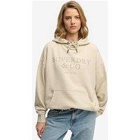 Superdry Luxe Casual Relaxed Hood - Beige