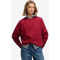Superdry Essential Logo Crew Neck Sweatshirt - Red