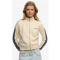 Superdry Essential Logo Zip Track Top - White