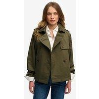 Superdry Short Trench Coat - Green