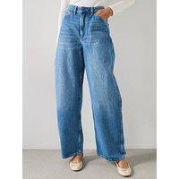 Mango Mid-Rise Balloon Jeans - Blue