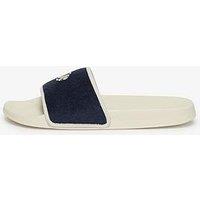 Superdry Towelling Pool Slide - White