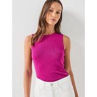 Pieces Pcsalima Sleeveless O-Neck Knit Top - Purple