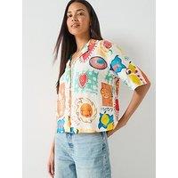 Pieces Pcklarisa Short Sleeve Shirt - White