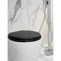 Aqualona Tongue & Groove Toilet Seat Black