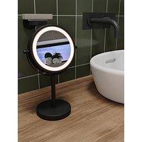 Croydex Black Led Makeup Mirror 3X Magnification