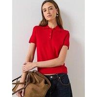 Mango Polo Neck Short Sleeved Sweater - Red