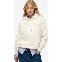 Superdry Luxe Casual Relaxed Hoodie - Cream