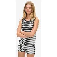 Superdry Ath Ess Jersey Stripe Tank Top - Blue