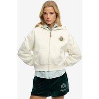 Superdry Country Club Zip Up Hoodie - White