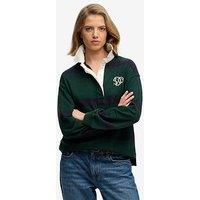 Superdry Heritage Stripe Rugby Top - Green