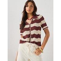 Vero Moda Vmgolden Cove 2/4 Poloneck Cardigan - Brown