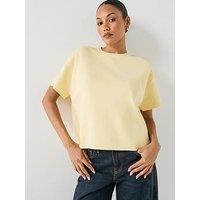 Jdy Jdyastra S/S O-Neck Slit Pullover Knt - Yellow