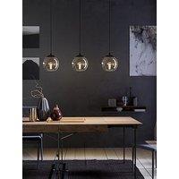 Eglo Ariscani Smoked Black Glass 3-Light Pendant
