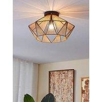 Eglo Adwickle Geometric Flush Ceiling Light