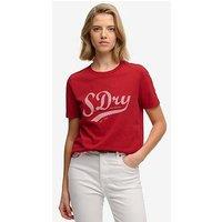 Superdry Varsity Script T-Shirt - Red