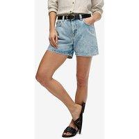 Superdry Mid Rise Denim Short - Blue