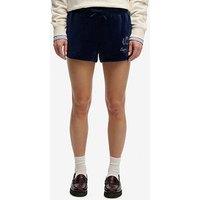 Superdry Country Club Velour Shorts - Blue