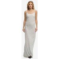 Superdry Slim Fit Printed Cami Maxi Dress - White