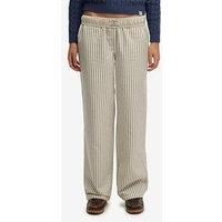 Superdry Cotton Stripe Elastic Trousers - Blue Stripe