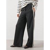 Mango Combined Striped Trousers - Black