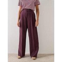 Mango Wide Leg Trousers - Purple
