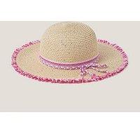 Monsoon Girls Pink Trim Sparkle Hat - Multi