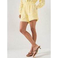 Pieces Pcvilde Mw Shorts Wvn Noos - Yellow