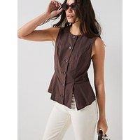 Vero Moda Selma Waistcoat - Brown