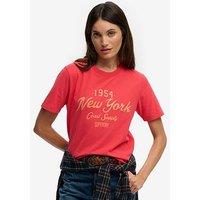 Superdry Beach Club Relaxed T-Shirt - Red