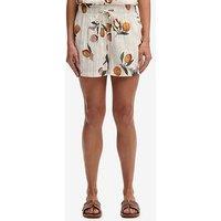Superdry Cotton Printed Beach Short - Cream