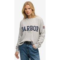 Superdry Athletic Essential Graphic Long Sleeve Top - Grey