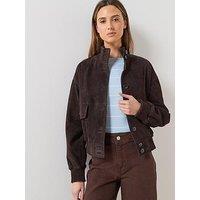 Mango Buttoned Suede Jacket - Brown