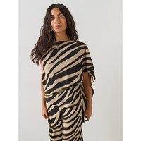 Mango Printed Foulard Blouse - Black