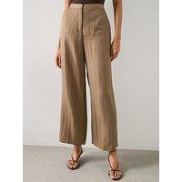Mango High Waisted Lyocell Trousers - Khaki