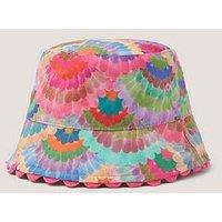 Monsoon Girls Rainbow Fan Printed Bucket Hat - Multi