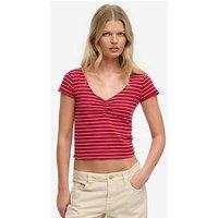 Superdry Athletic Essentials Gathered Pattern Top