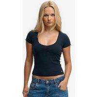 Superdry Athletic Essentials Gathered Short Sleeve Top